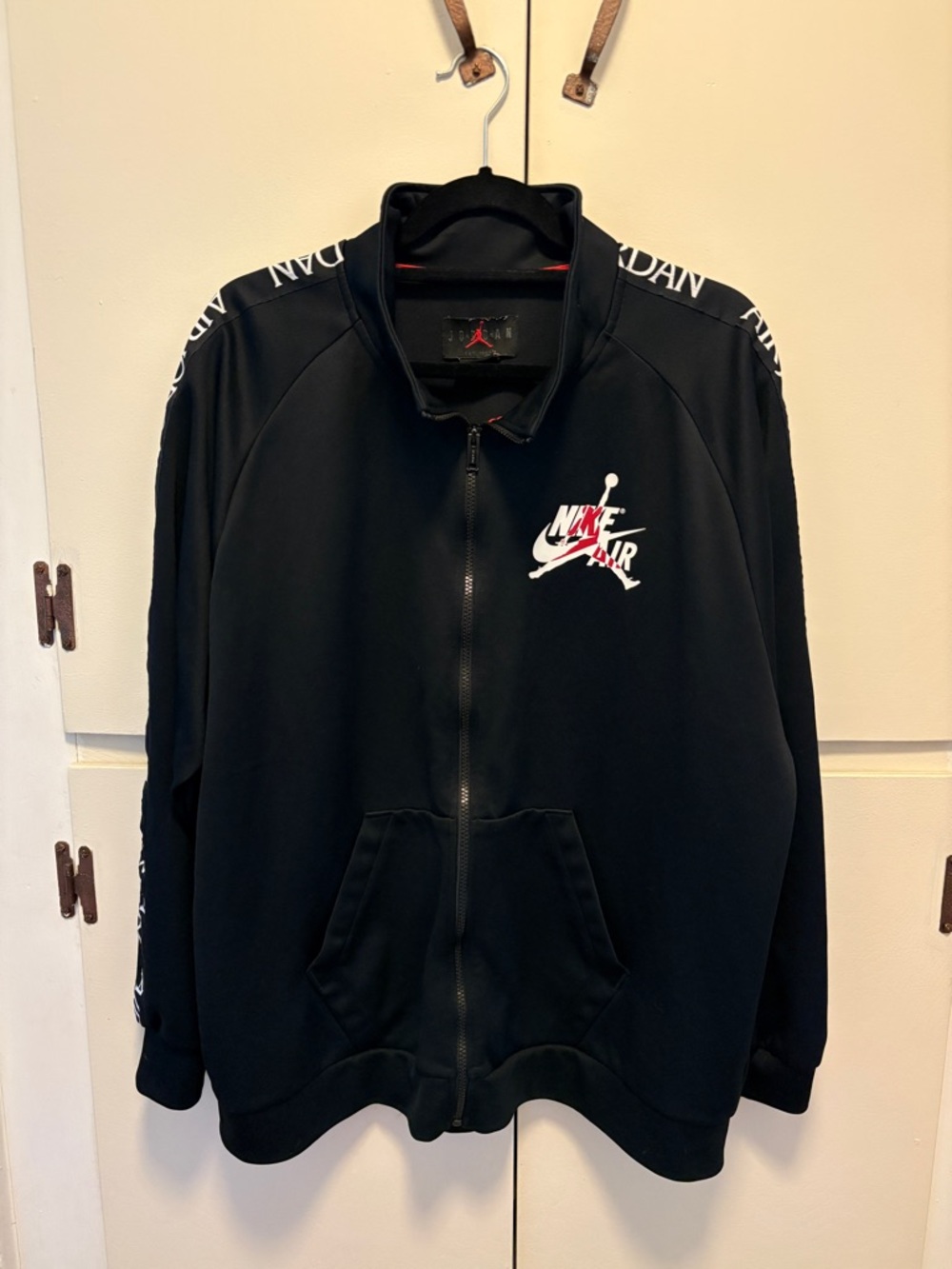 Jordan Black Full-Zip Bomber Jacket with White Logo